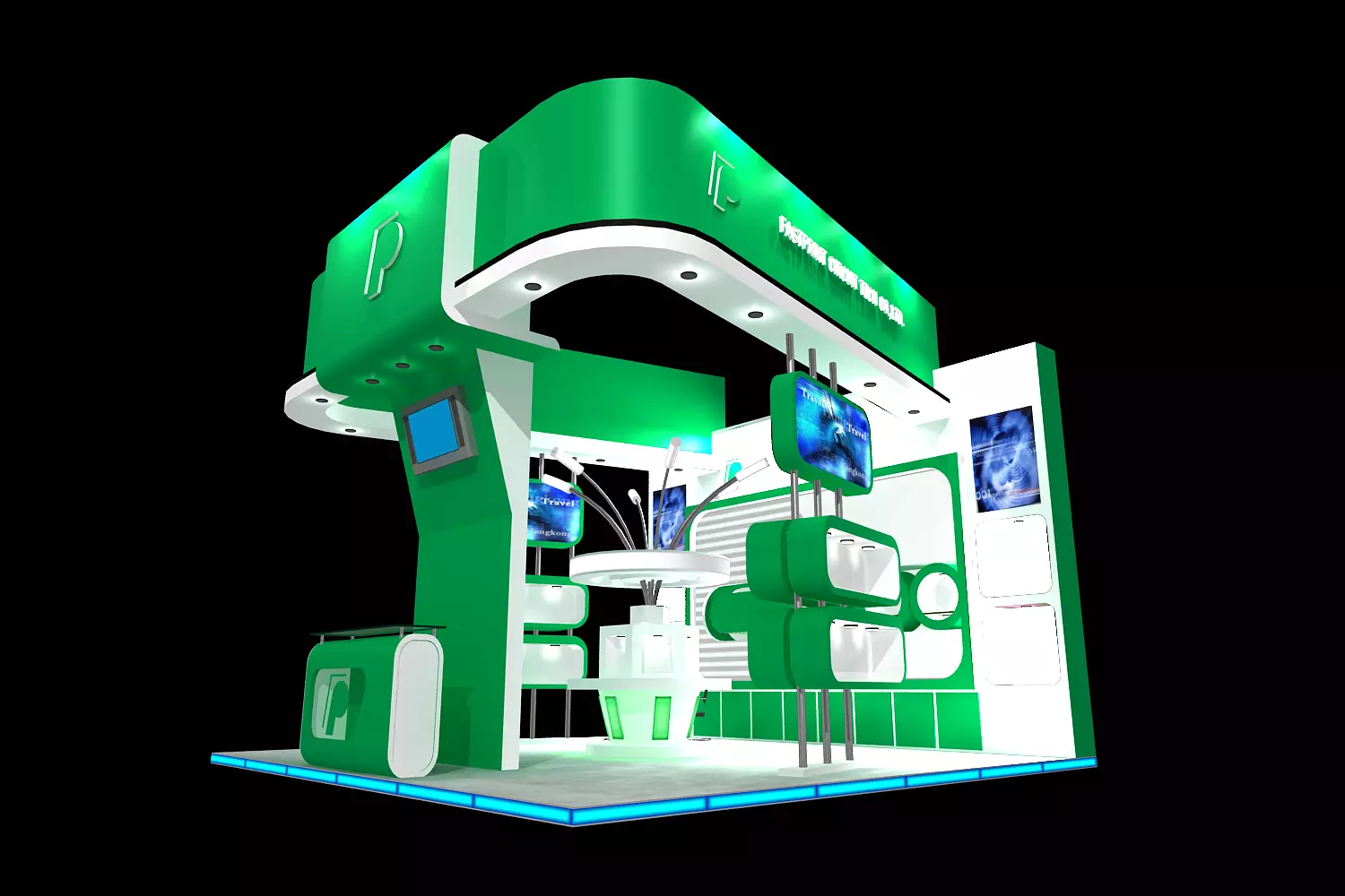 stall design Low-poly 3D model_0