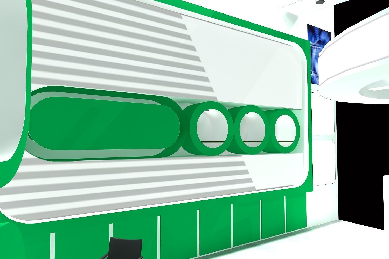 stall design Low-poly 3D model_2