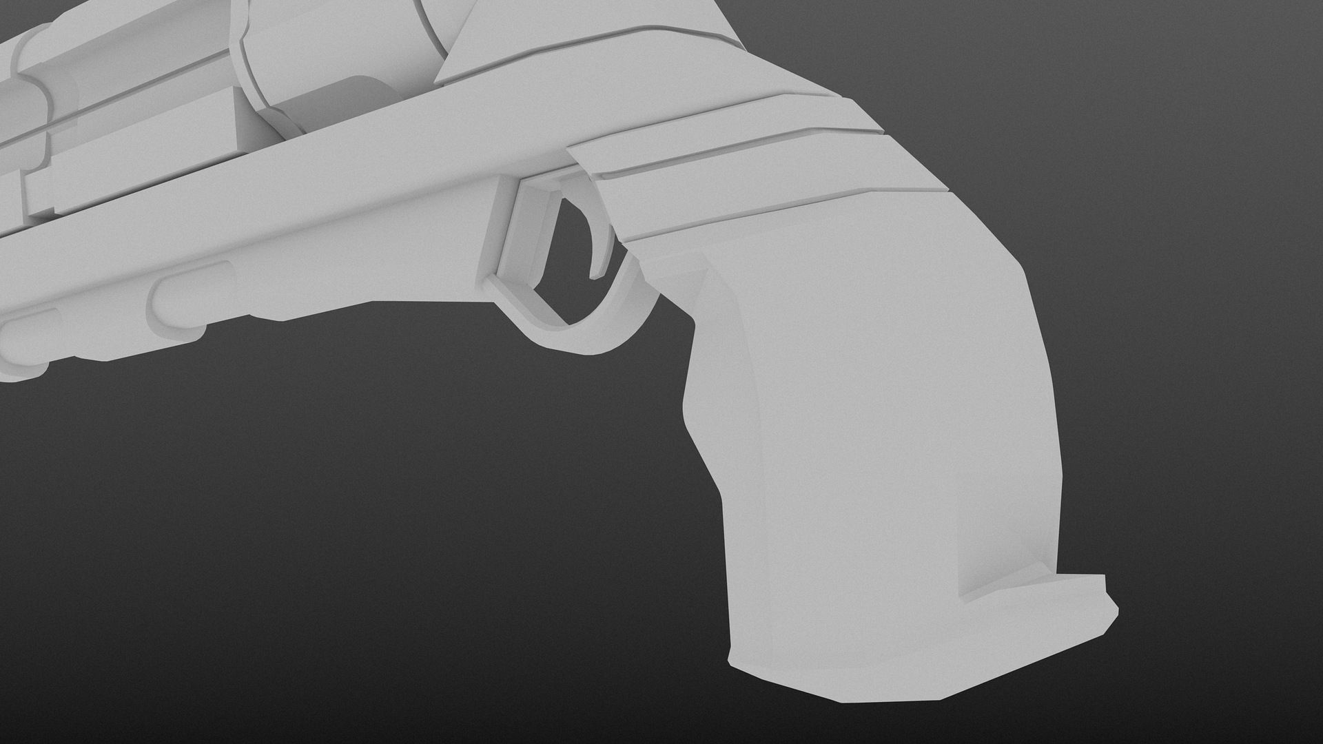 Revolver PBR Low Poly gun Low-poly 3D model_6