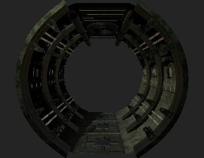 sci-fi tile-able corridor Low-poly 3D model_14
