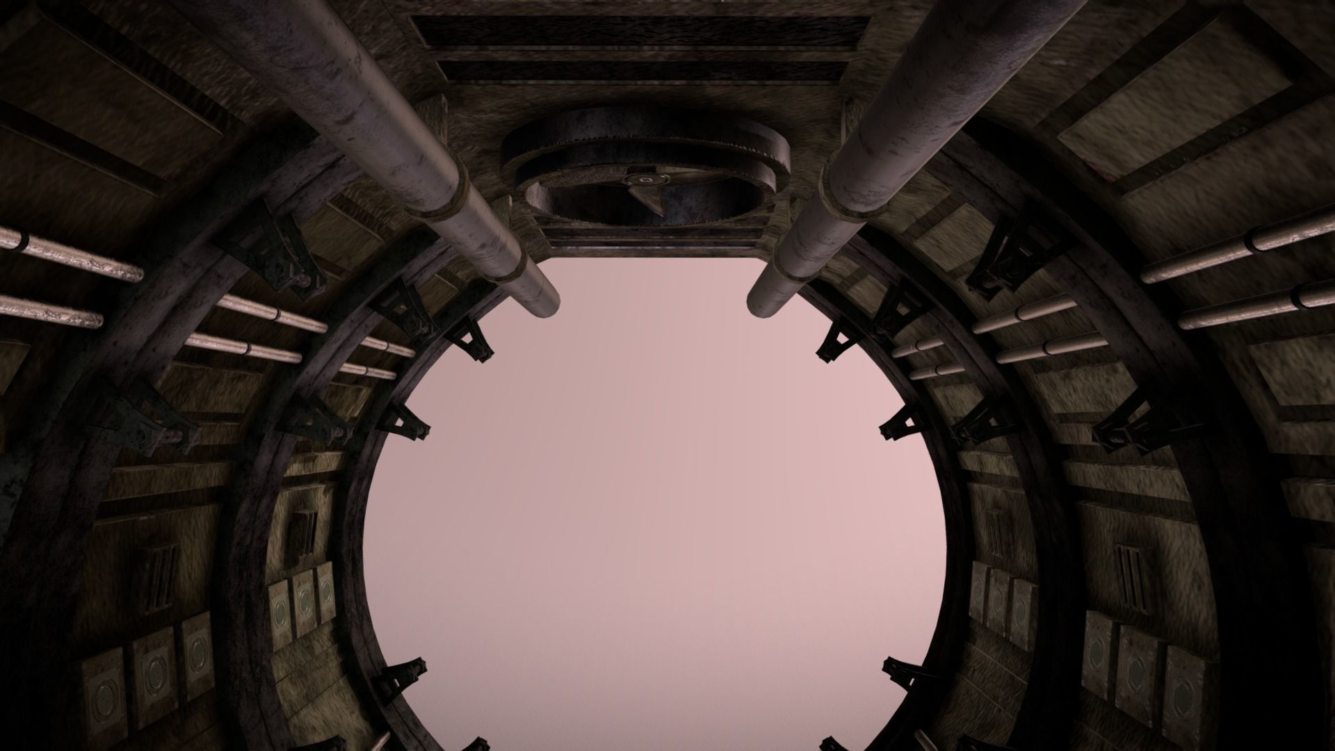 sci-fi tile-able corridor Low-poly 3D model_4