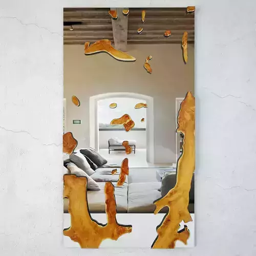 Teak Root Mirror 2 3D model