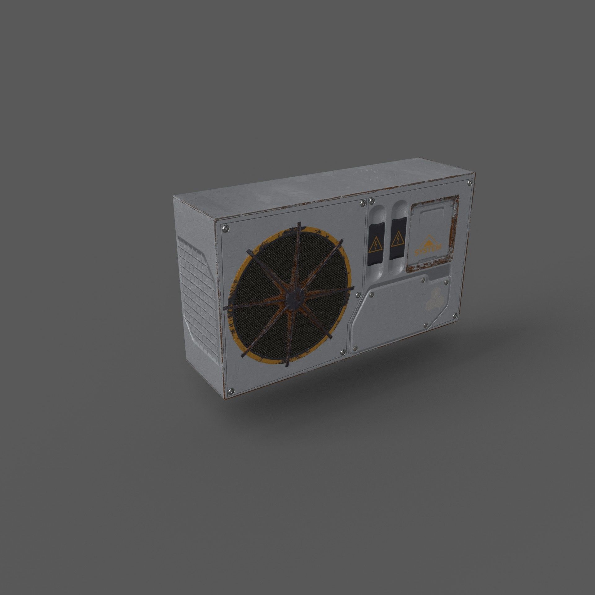 Sci-fi environment Low-poly 3D model_1