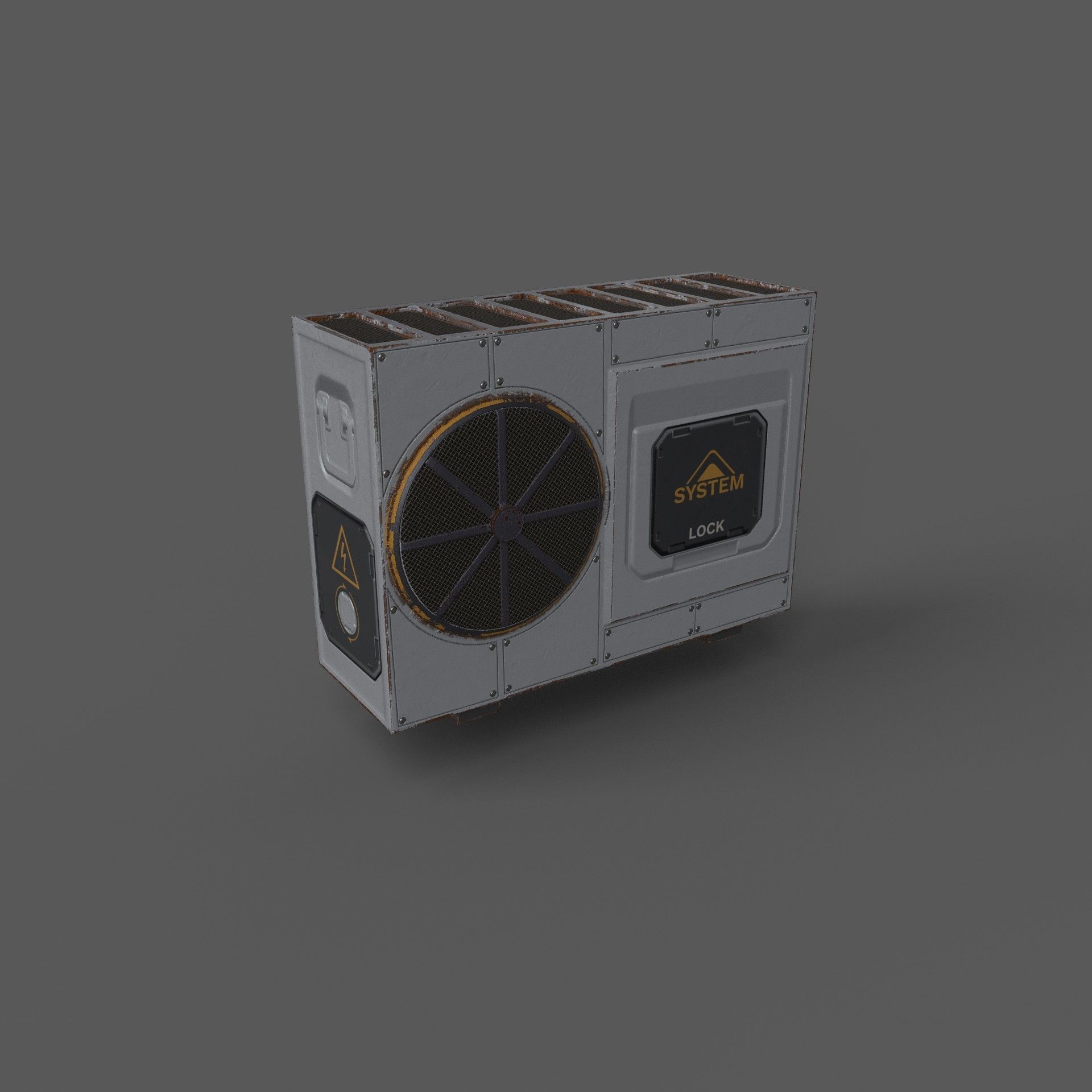 Sci-fi environment Low-poly 3D model_2