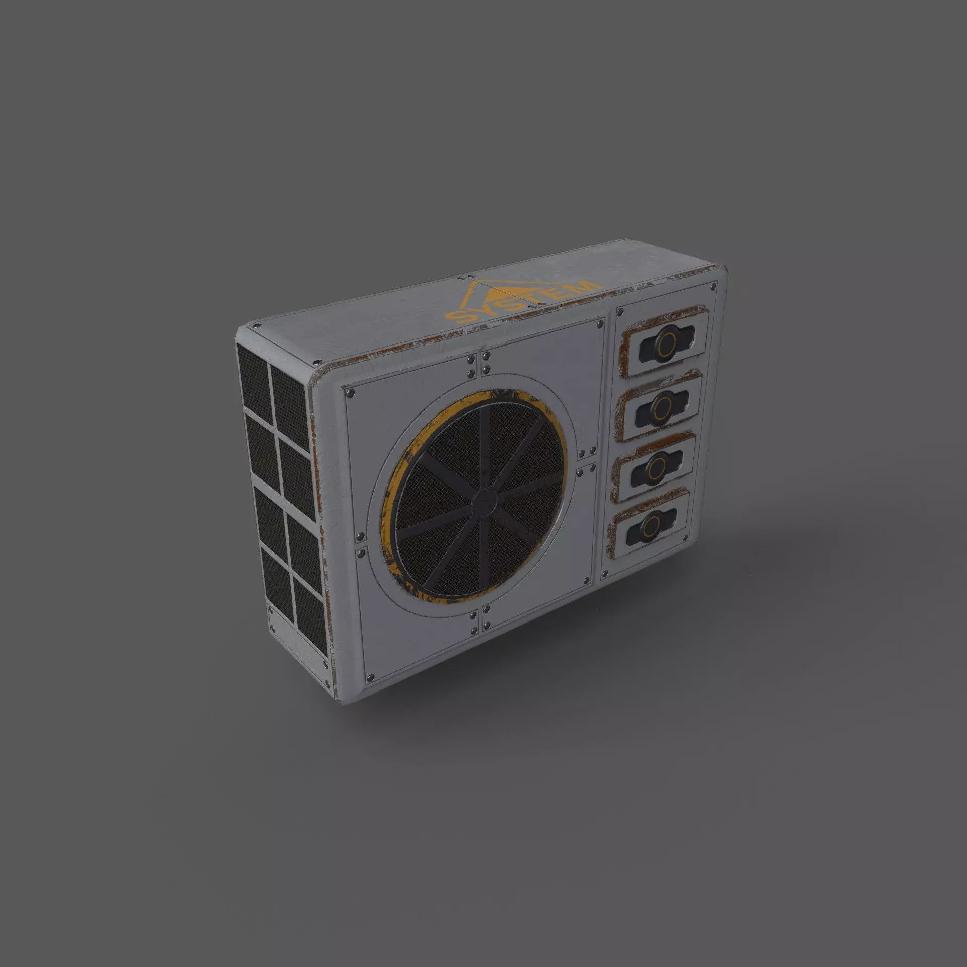 Sci-fi environment Low-poly 3D model_0