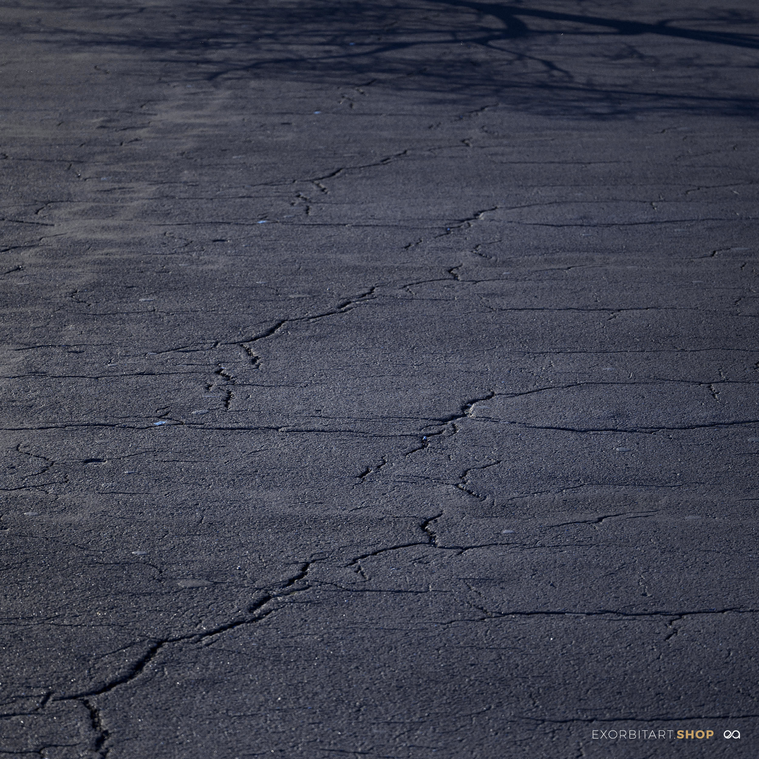 Scanned Seamless Cracked Asphalt PBR Textures Texture_2