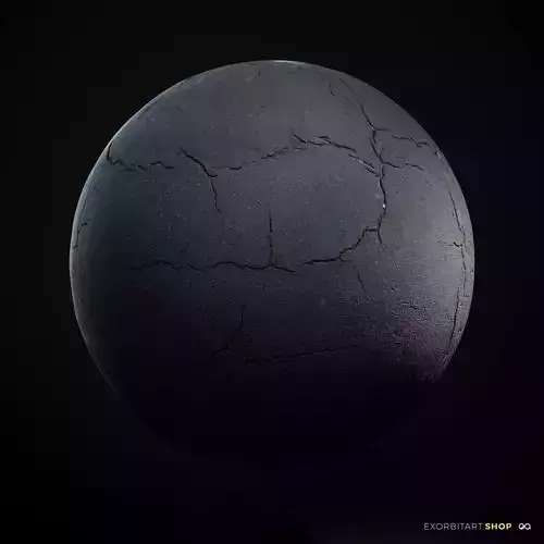 Scanned Seamless Cracked Asphalt PBR Textures