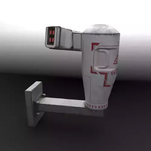 sci-fi street camera Low-poly 3D model