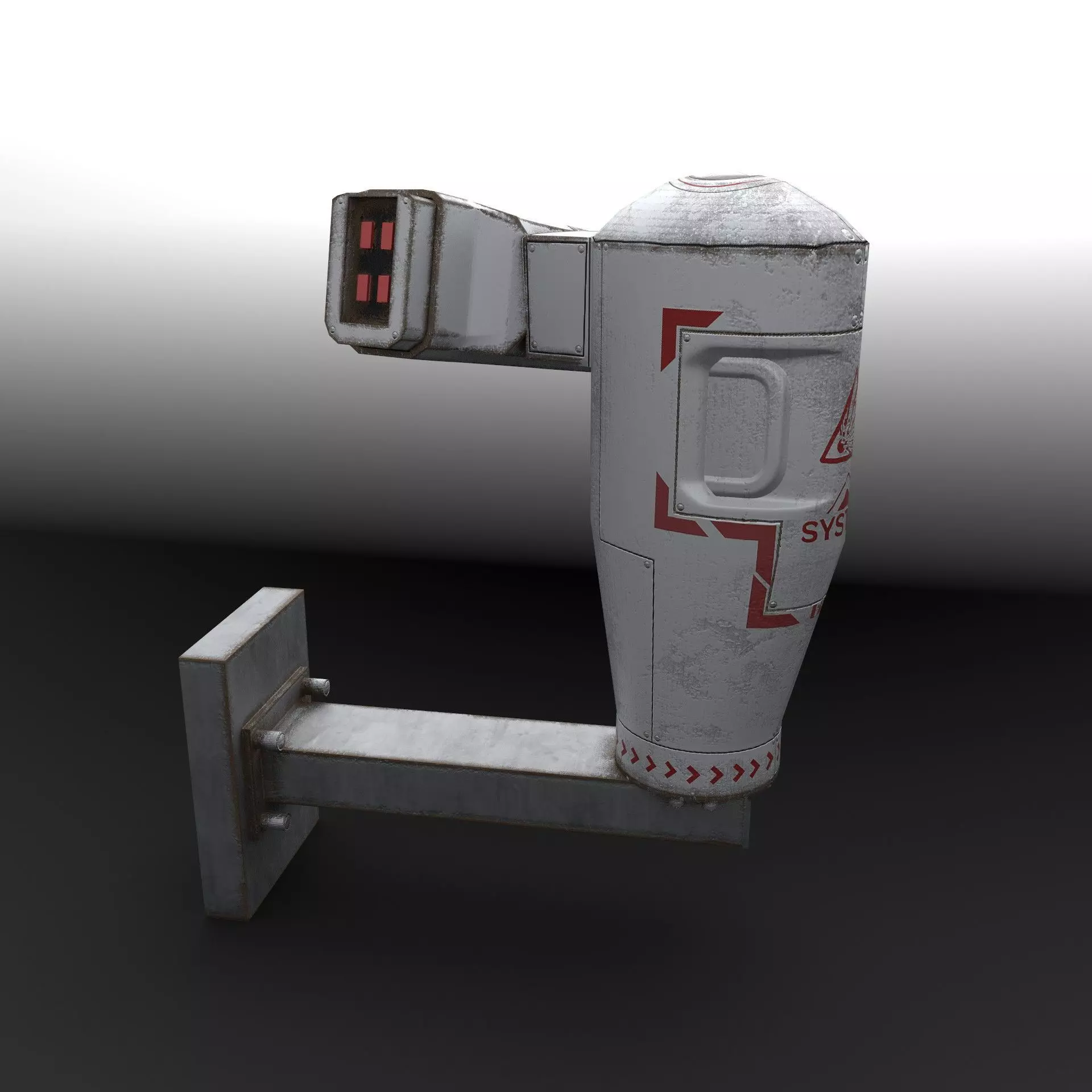 sci-fi street camera Low-poly 3D model_0