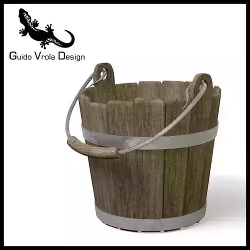 Old wood bucket