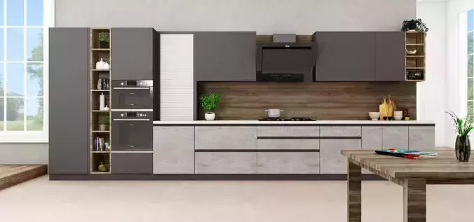 Linear Kithcen Interior 