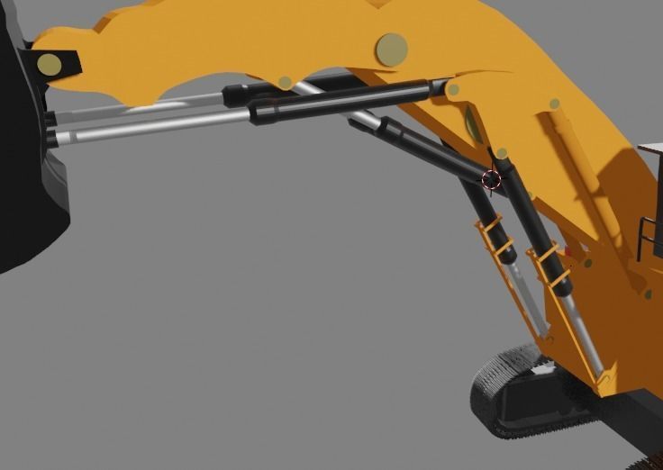CAT 6018 excavator Low-poly 3D model_7