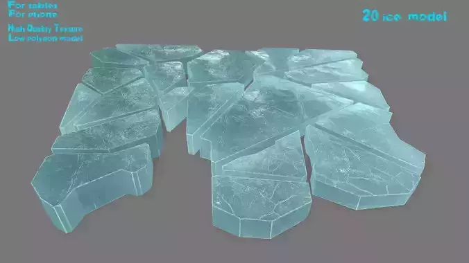 ice set piece of glass