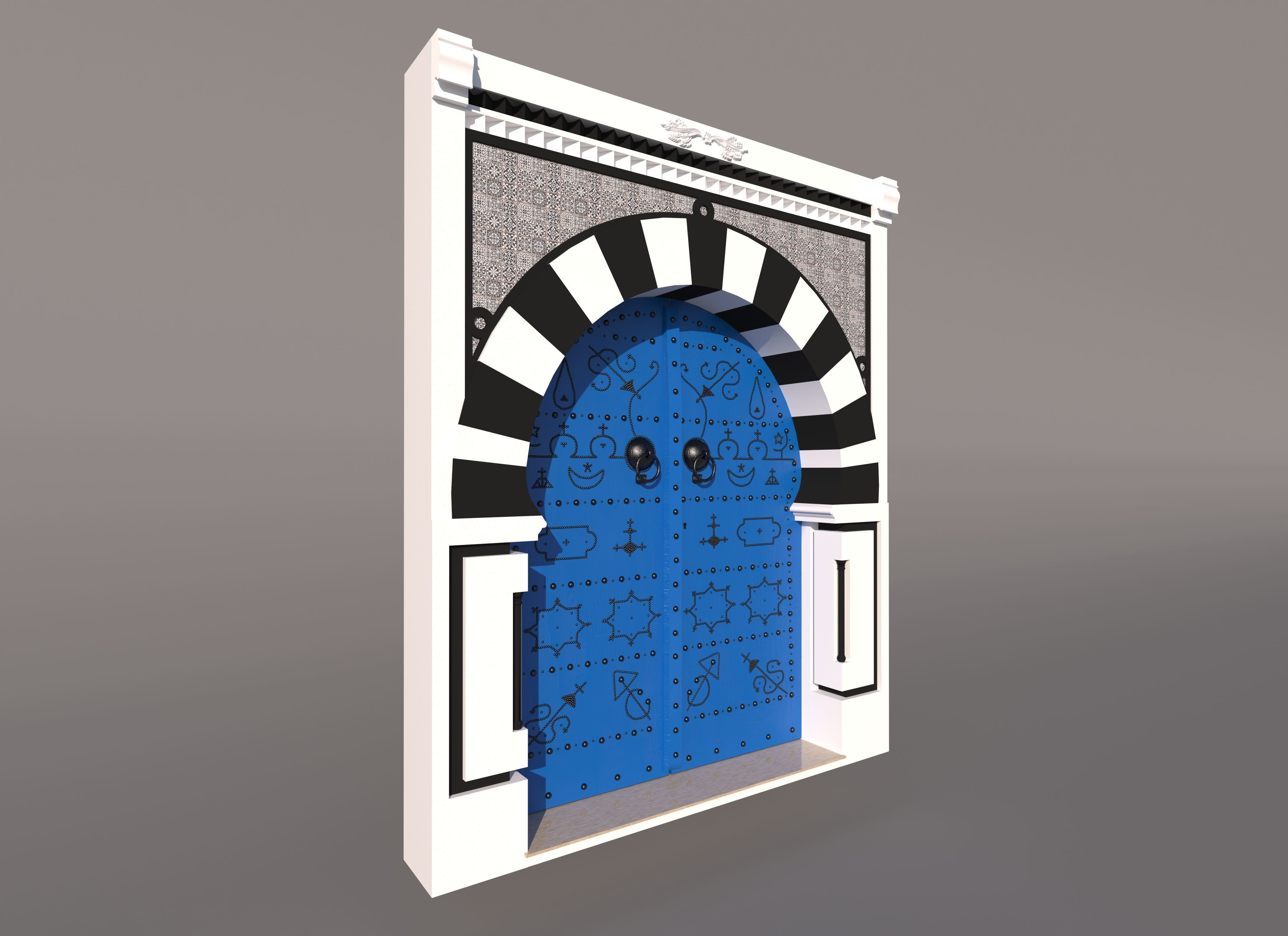 Tunisian door 3D model_4