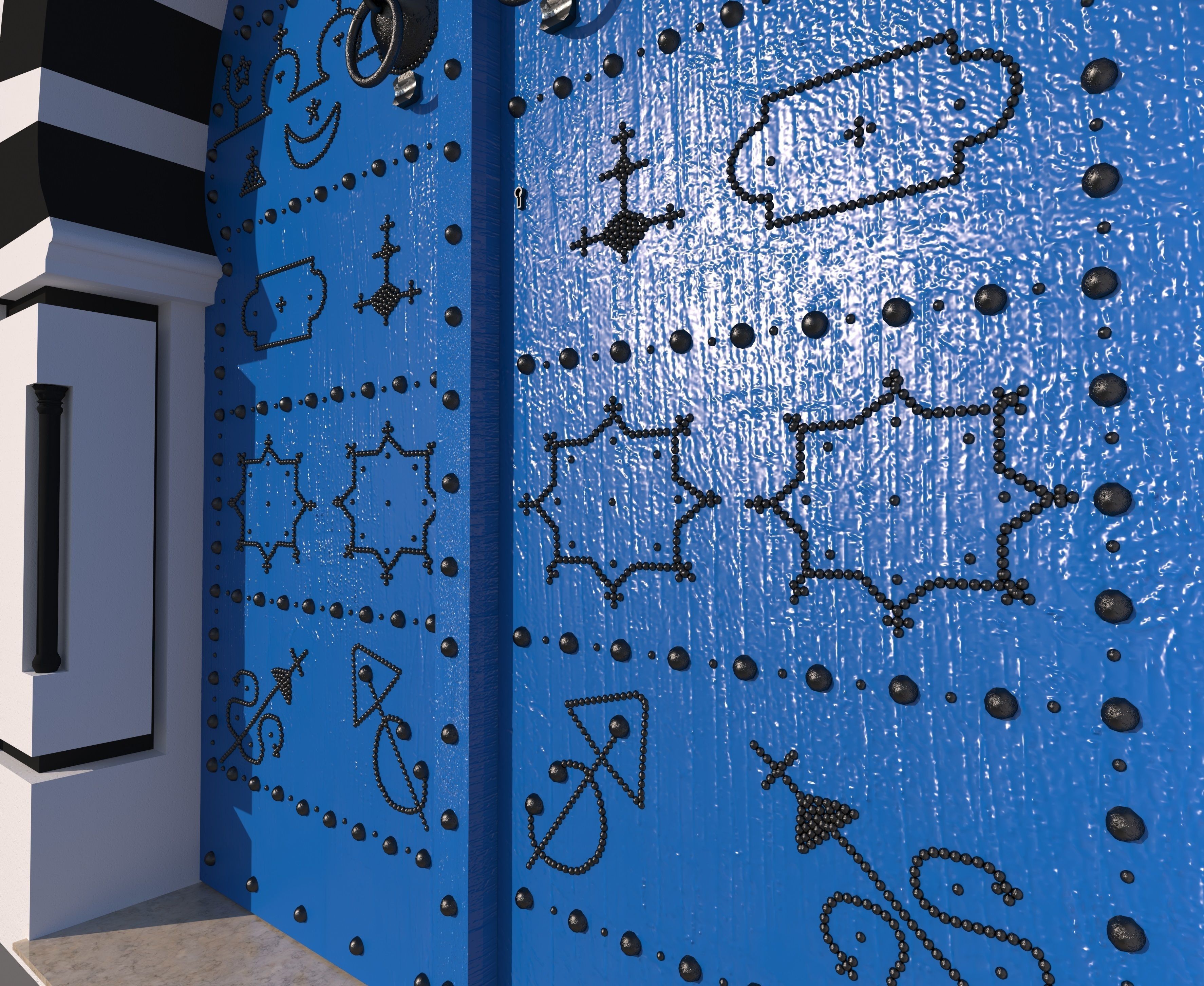 Tunisian door 3D model_1