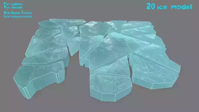 ice set piece of glass