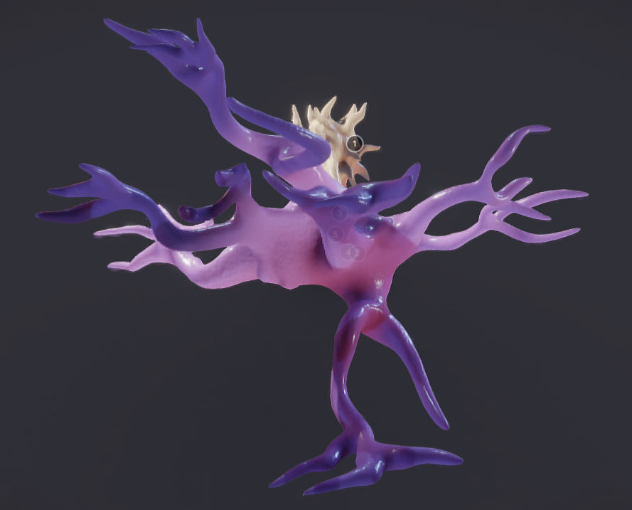 Nerve Cell  Neuron And Oligo-Dendrocyte Low-poly 3D model_11