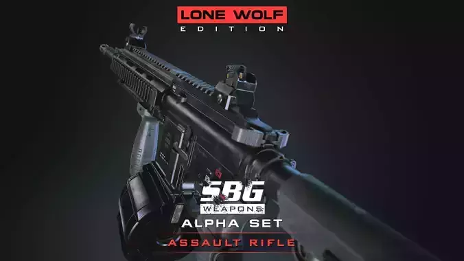 SBG Assault Rifle - Lone Wolf Edition Low-poly 3D model