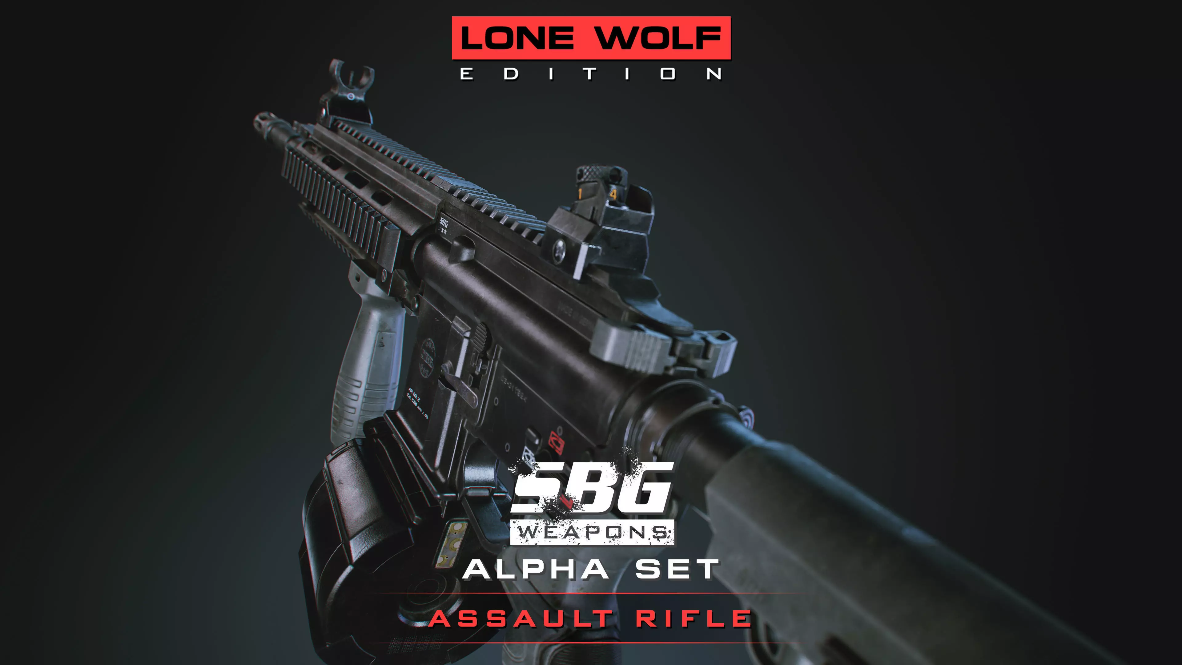 SBG Assault Rifle - Lone Wolf Edition Low-poly 3D model_0