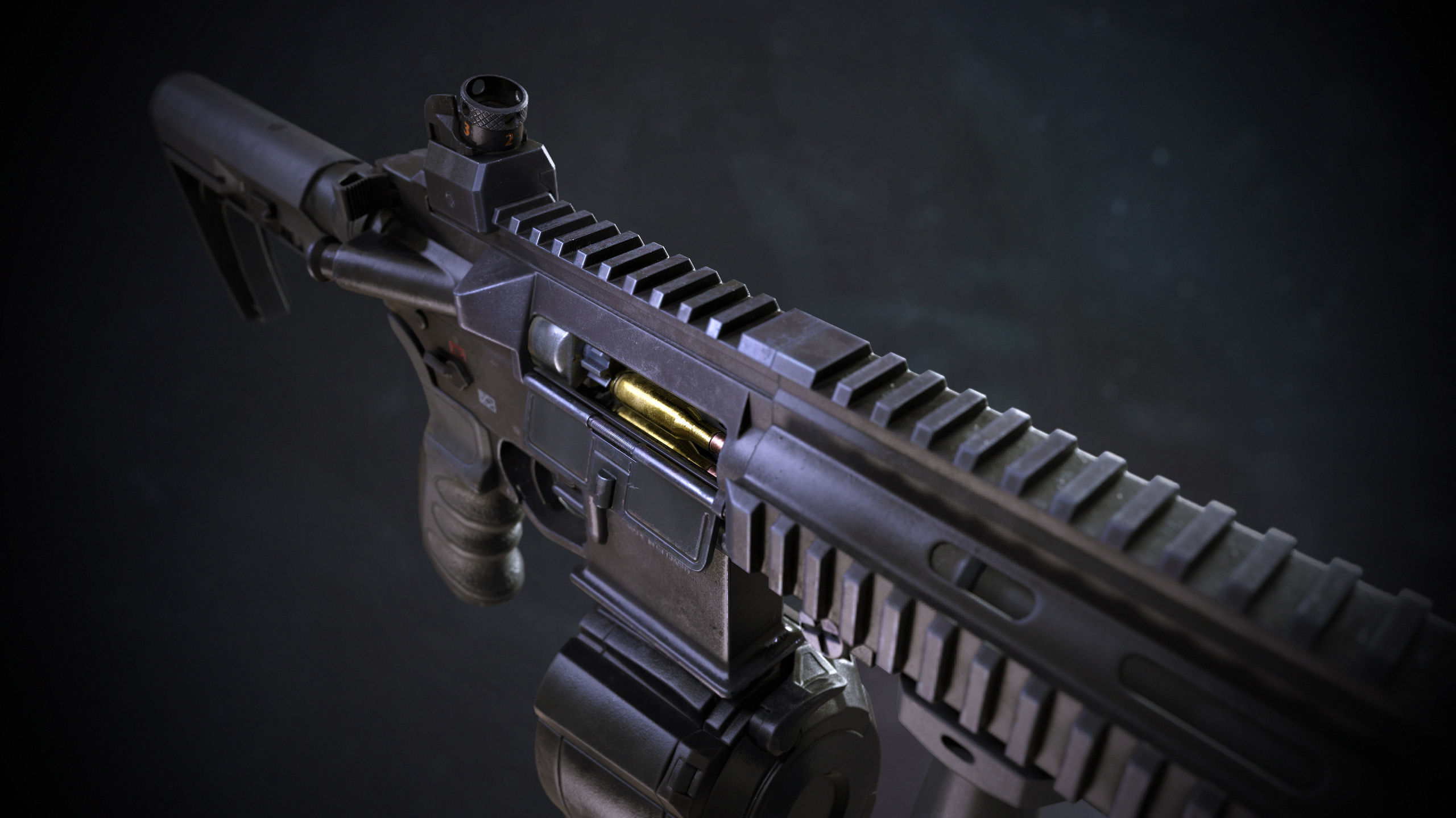 SBG Assault Rifle - Lone Wolf Edition Low-poly 3D model_7