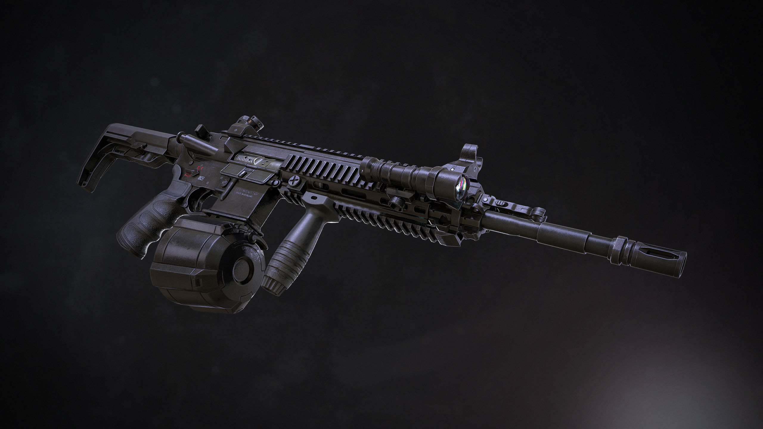 SBG Assault Rifle - Lone Wolf Edition Low-poly 3D model_6