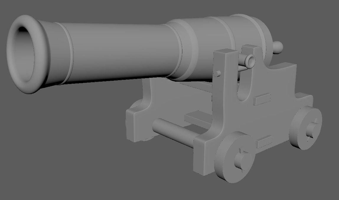 Ship Cannon 3D model_1