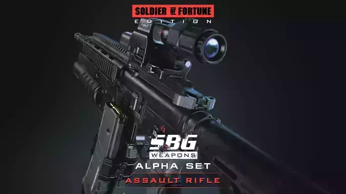 SBG Assault Rifle - Soldier of Fortune Edition Low-poly 3D model