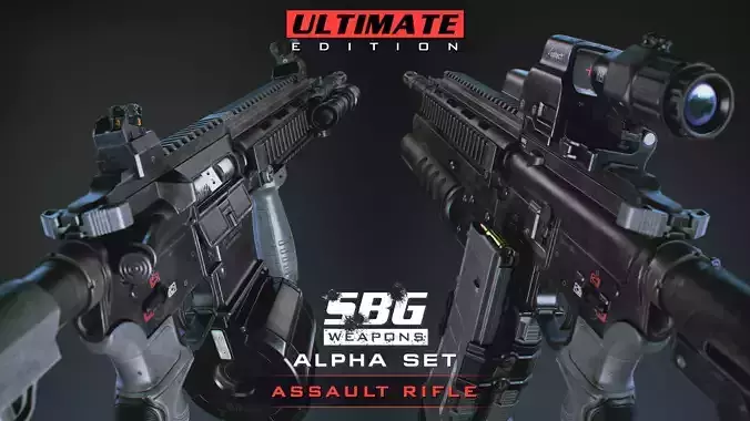 SBG Assault Rifle - Ultimate Edition Low-poly 3D model