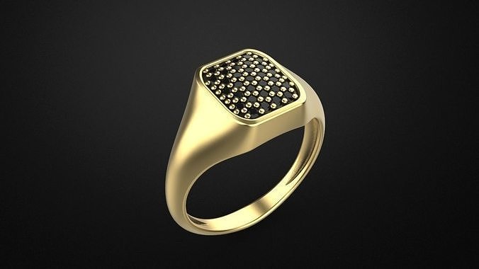 Signet ring special model 3D print model