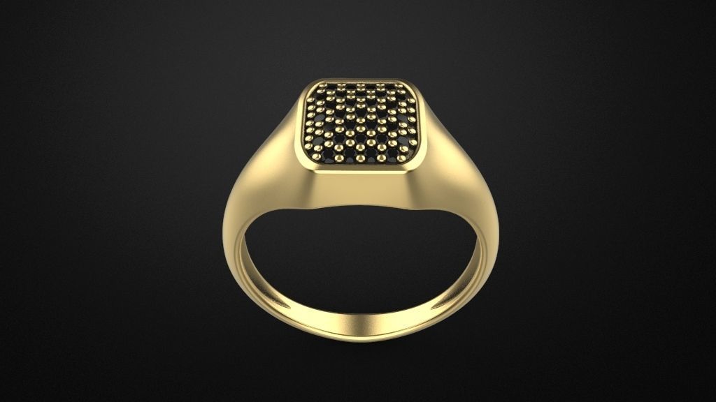 Signet ring special model 3D print model_5