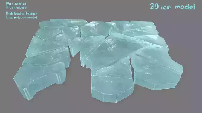 ice set piece of glass