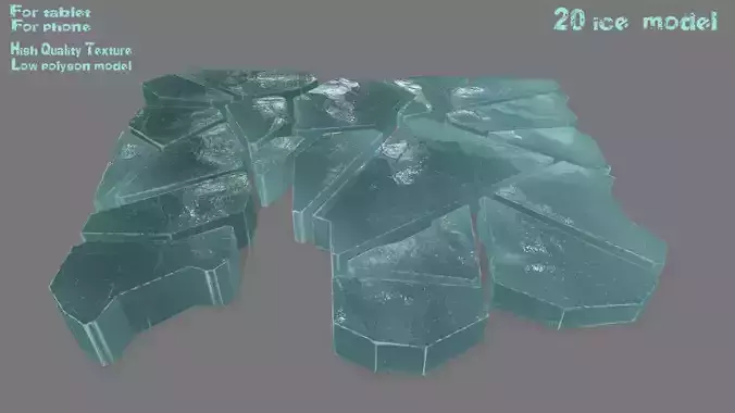 ice set piece of glass