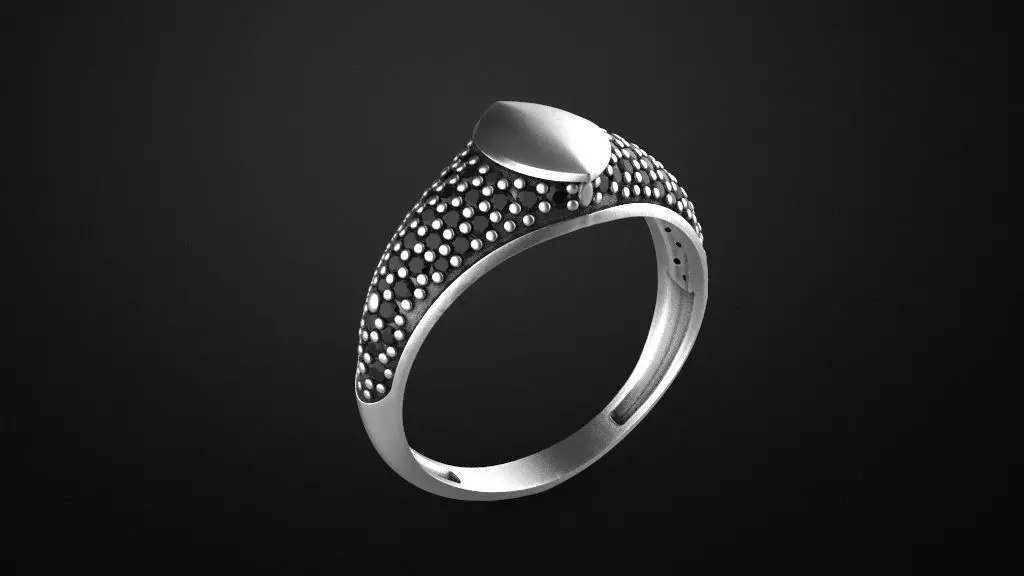 Signet man ring 3D print model_0