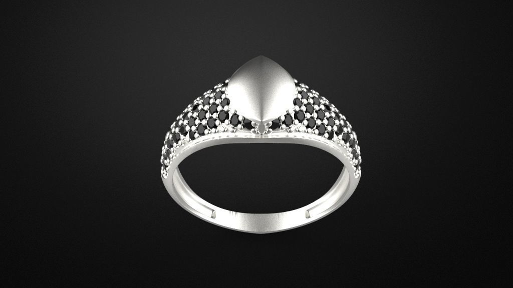 Signet man ring 3D print model_14