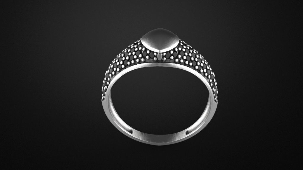 Signet man ring 3D print model_1
