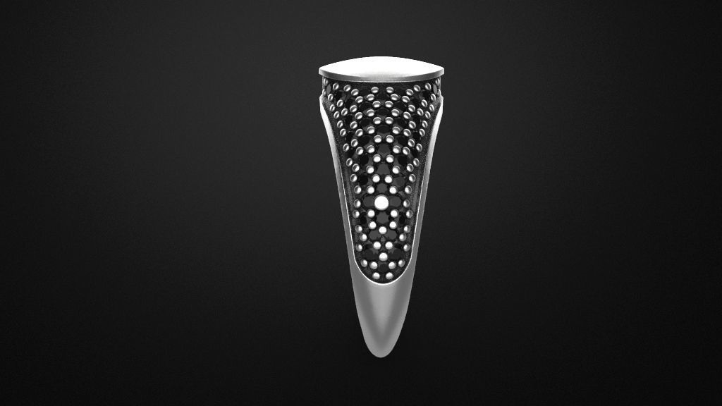 Signet man ring 3D print model_3