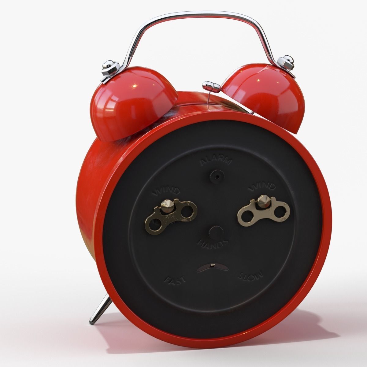 Old Alarm Clock 3D model Low-poly 3D model_86