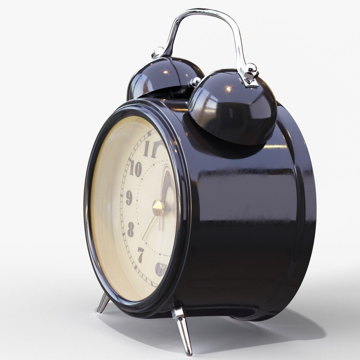 Old Alarm Clock 3D model Low-poly 3D model_7