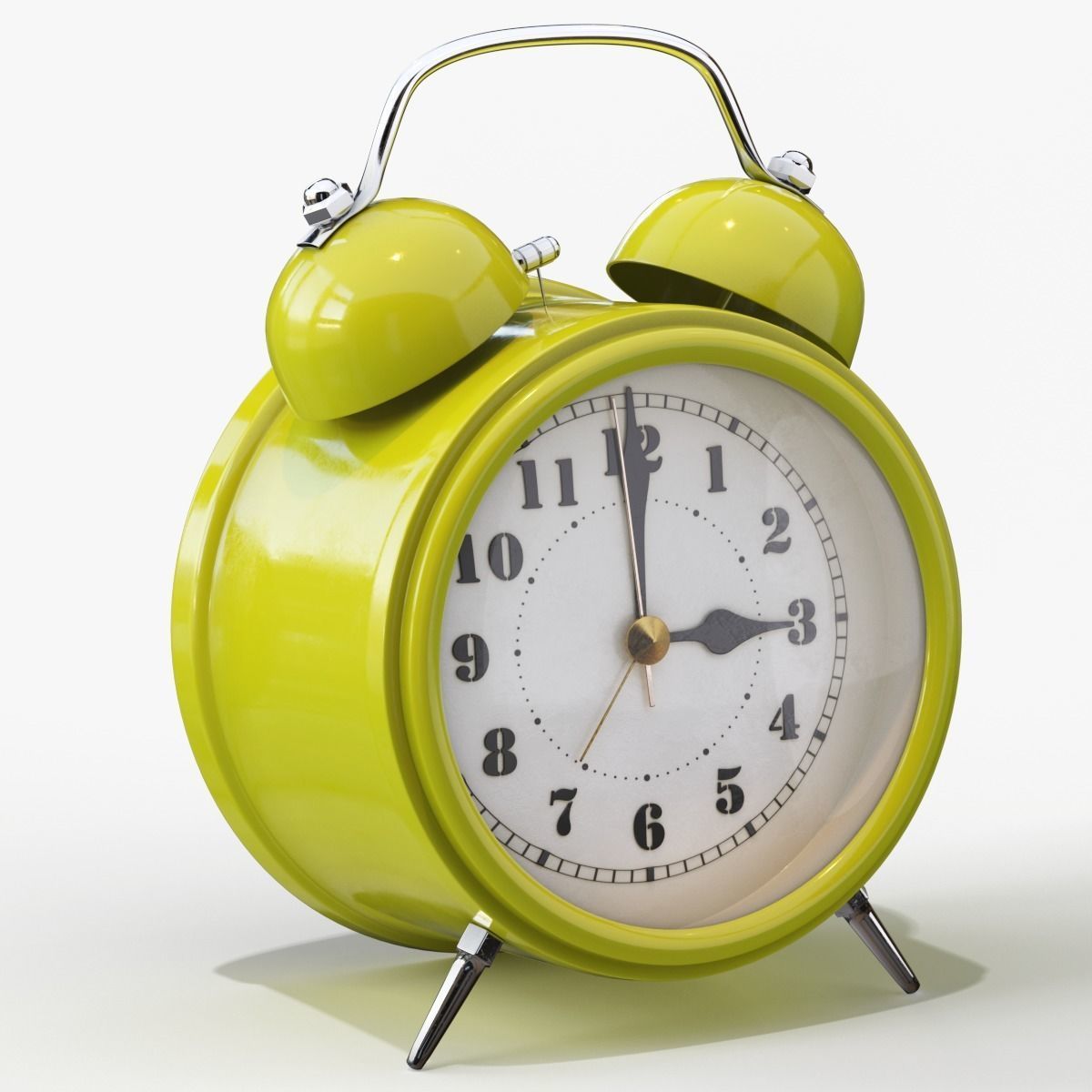 Old Alarm Clock 3D model Low-poly 3D model_121
