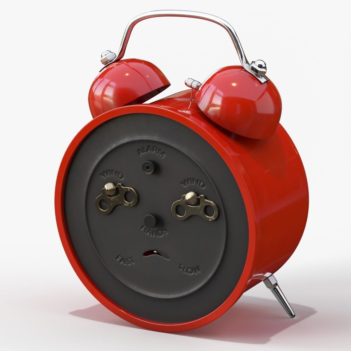 Old Alarm Clock 3D model Low-poly 3D model_89