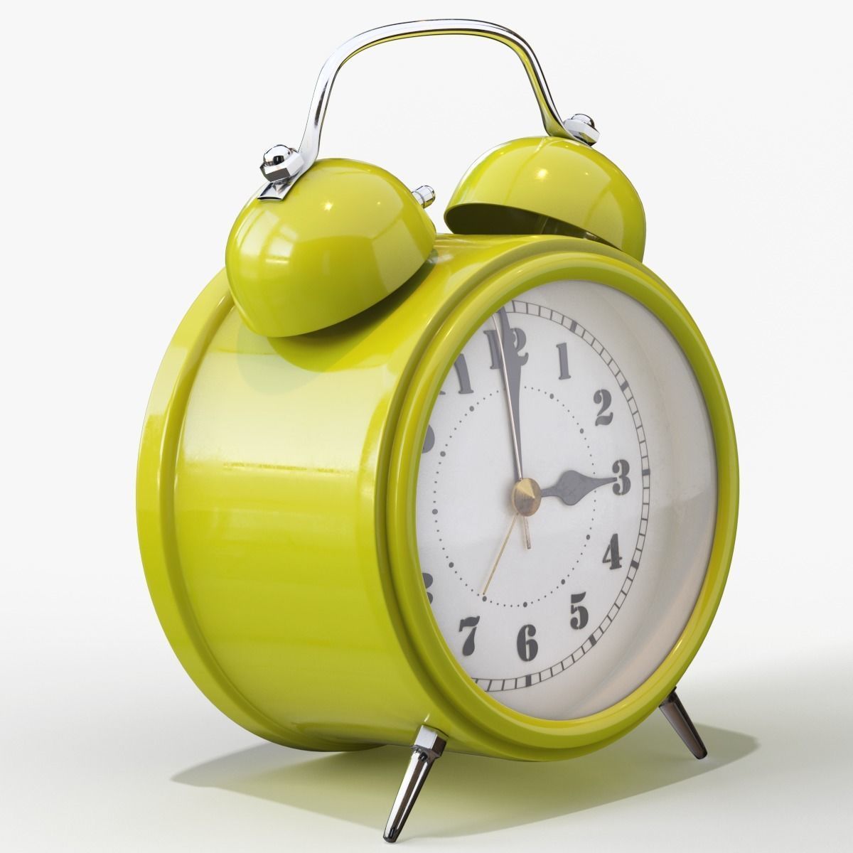 Old Alarm Clock 3D model Low-poly 3D model_120