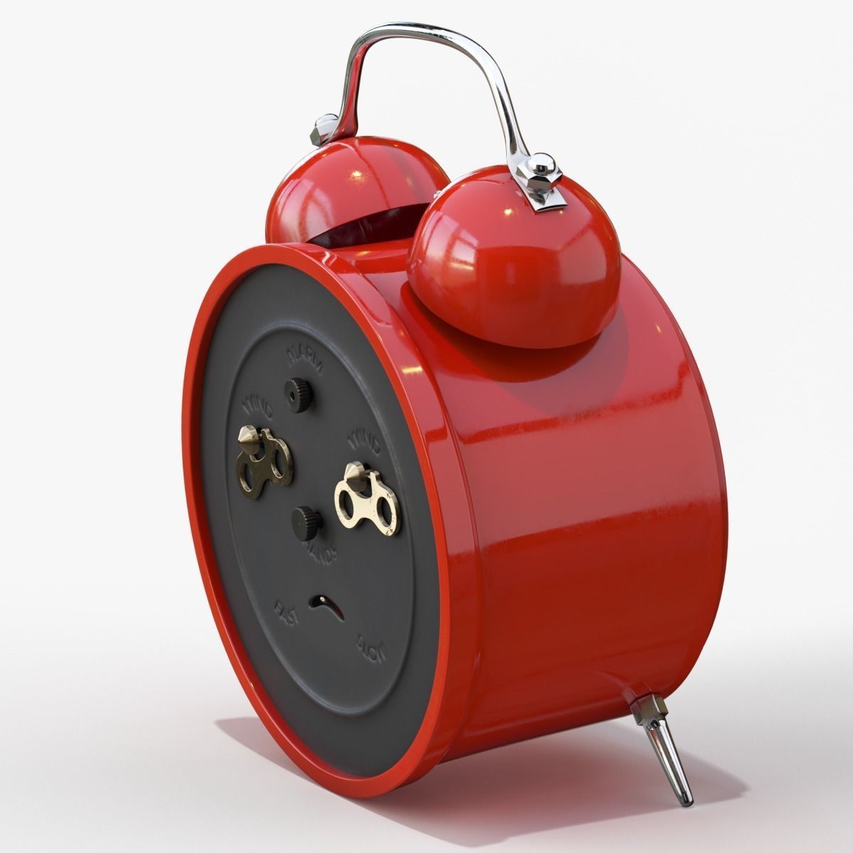 Old Alarm Clock 3D model Low-poly 3D model_91