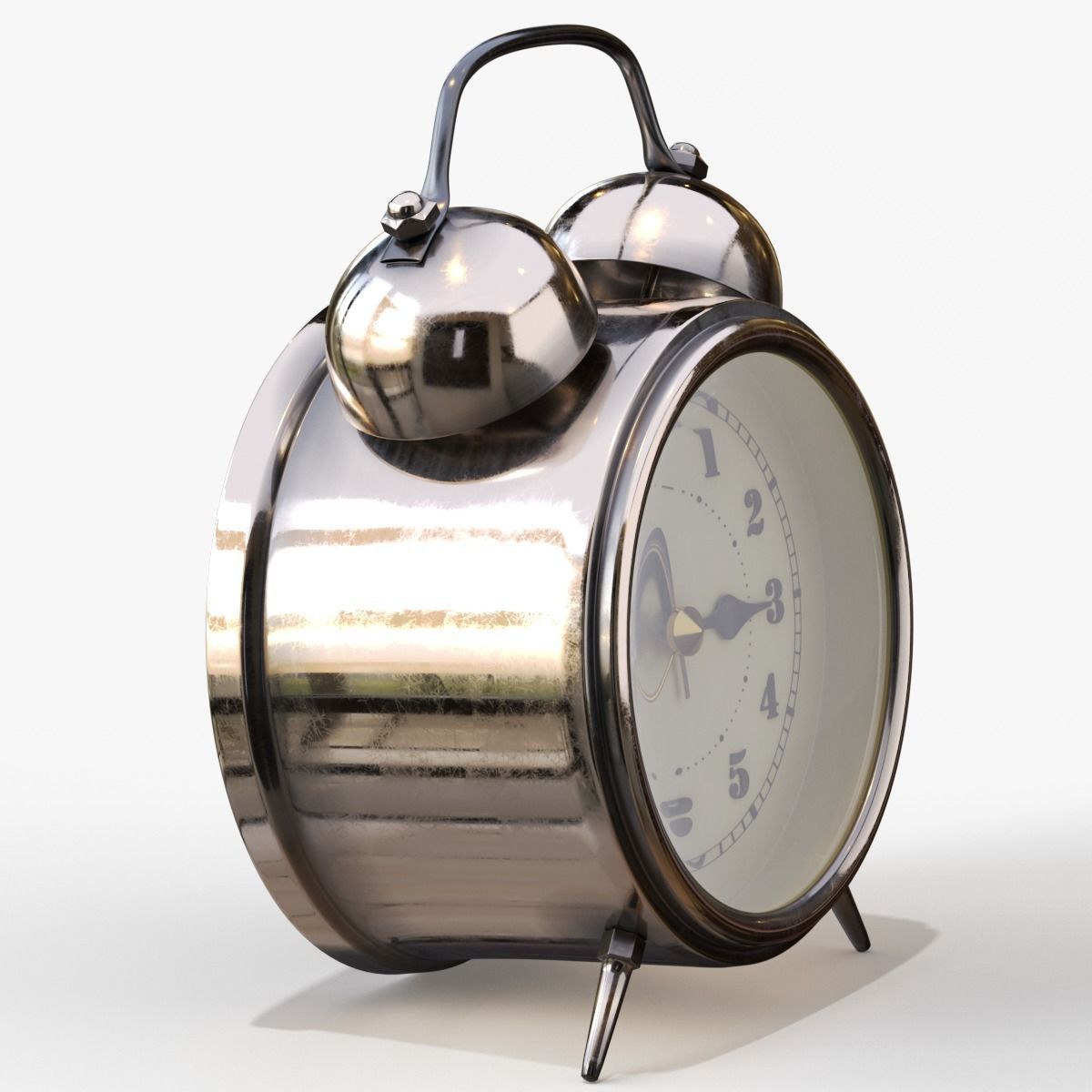 Old Alarm Clock 3D model Low-poly 3D model_47