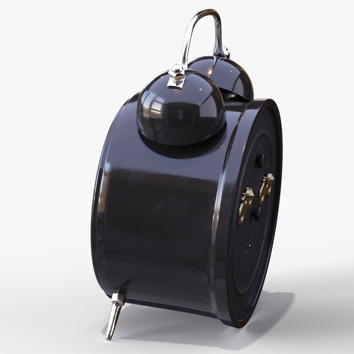 Old Alarm Clock 3D model Low-poly 3D model_10
