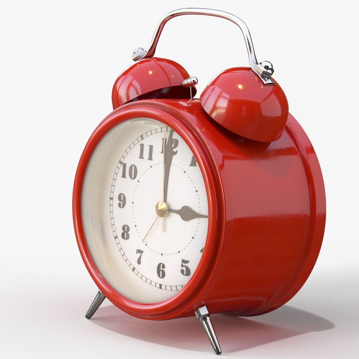 Old Alarm Clock 3D model Low-poly 3D model_78