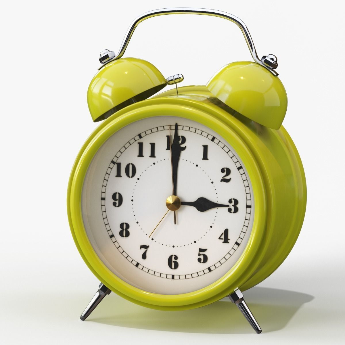 Old Alarm Clock 3D model Low-poly 3D model_100