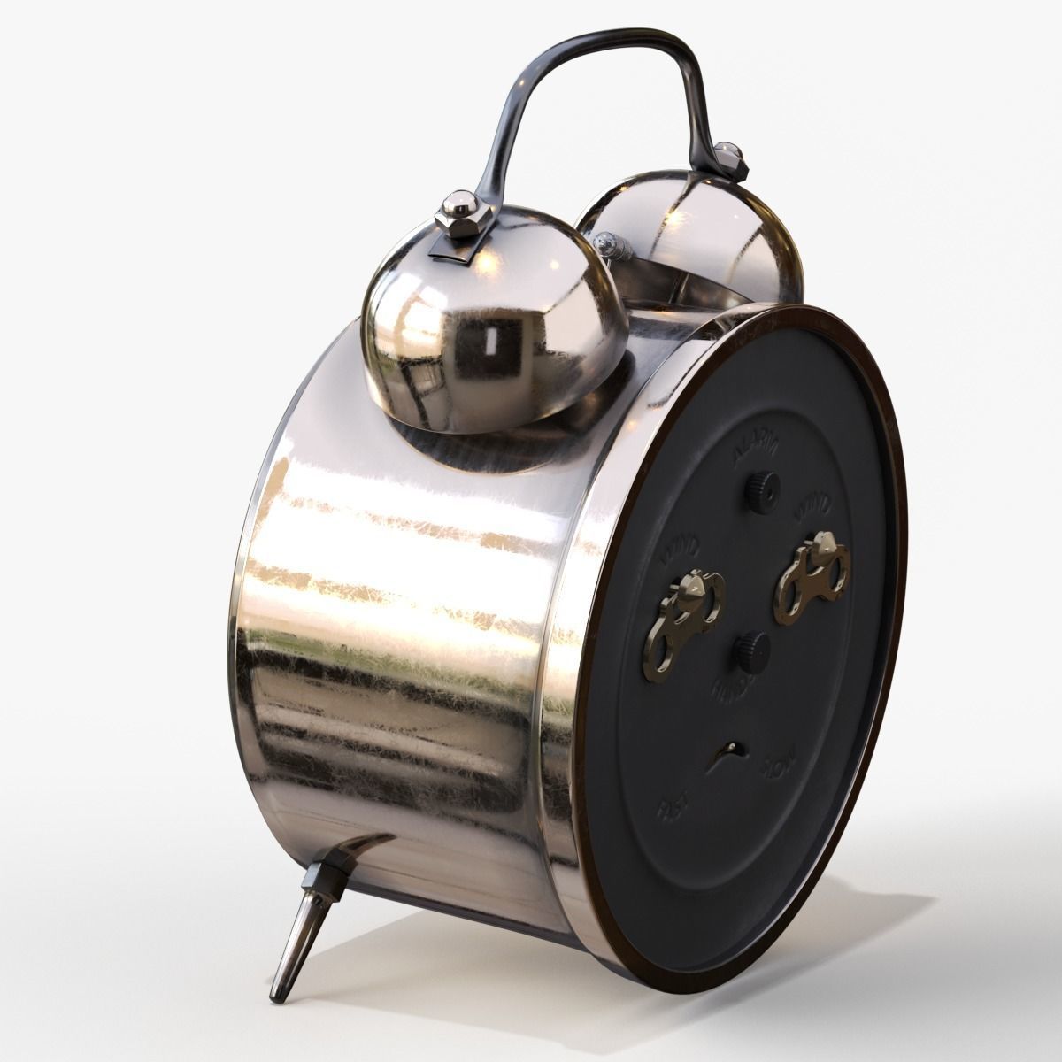 Old Alarm Clock 3D model Low-poly 3D model_35