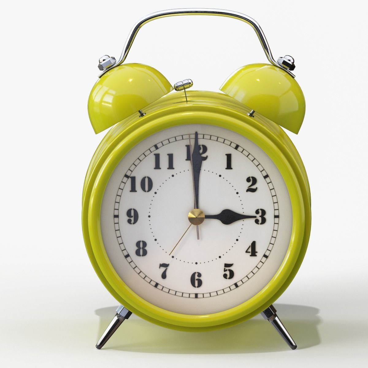 Old Alarm Clock 3D model Low-poly 3D model_99