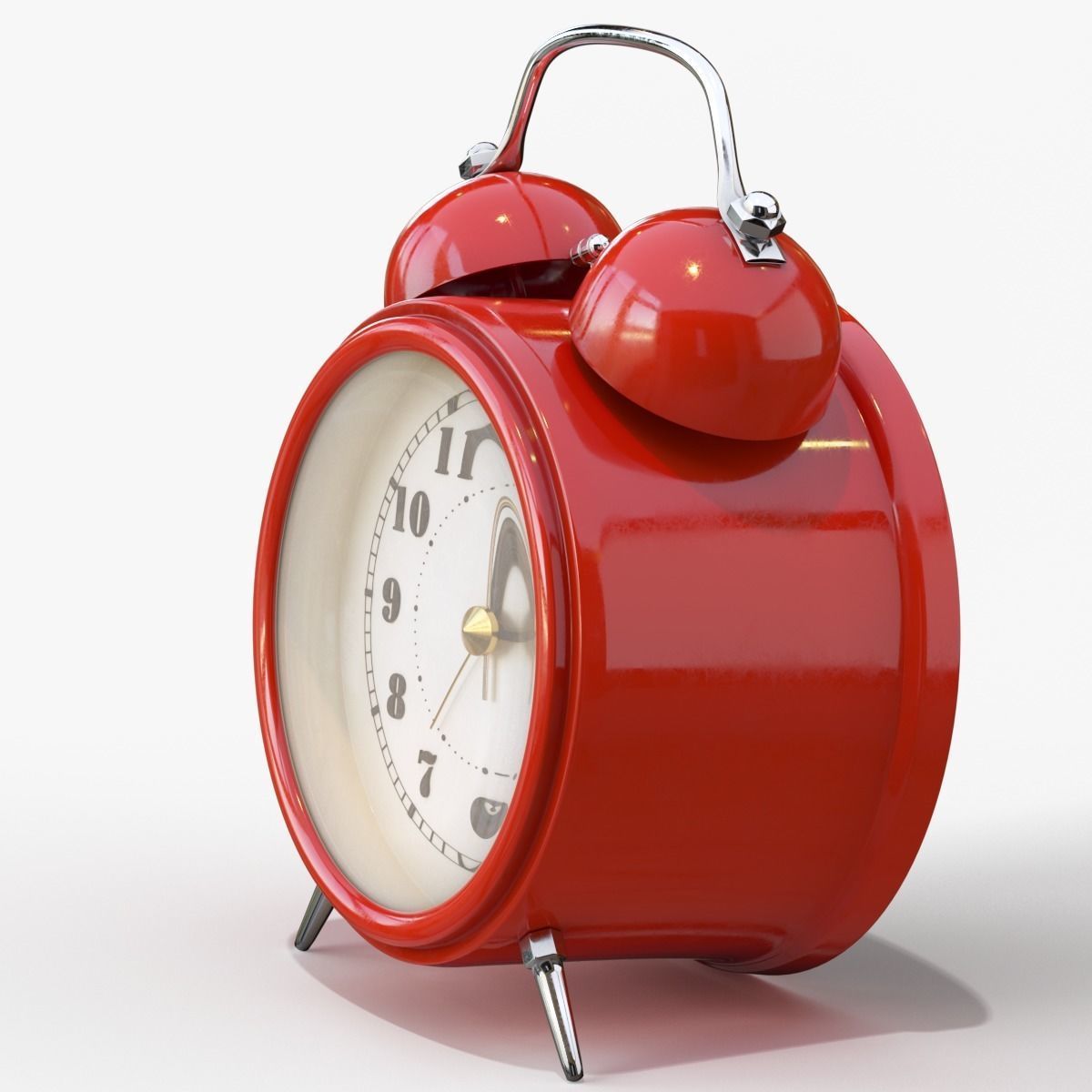 Old Alarm Clock 3D model Low-poly 3D model_79