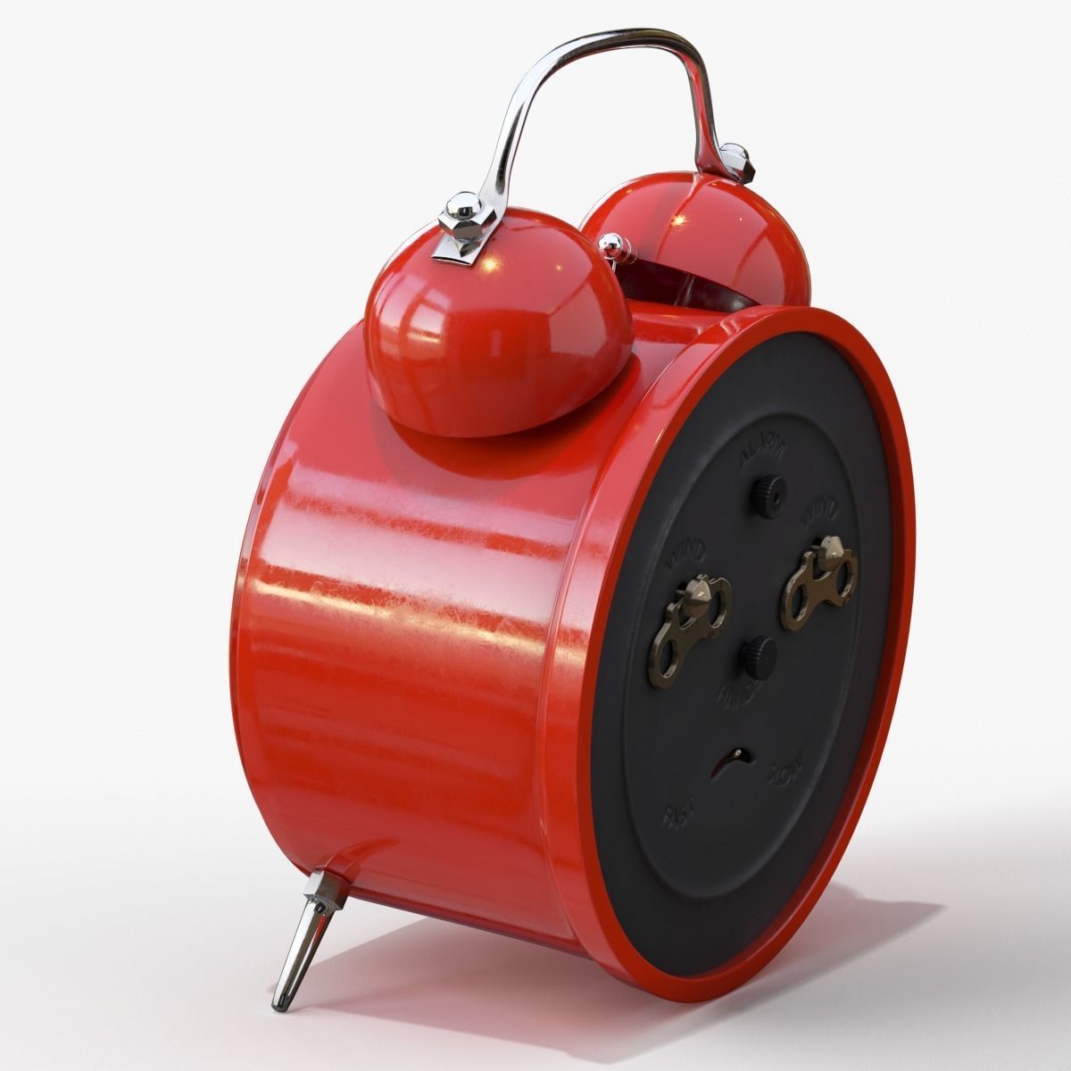 Old Alarm Clock 3D model Low-poly 3D model_83